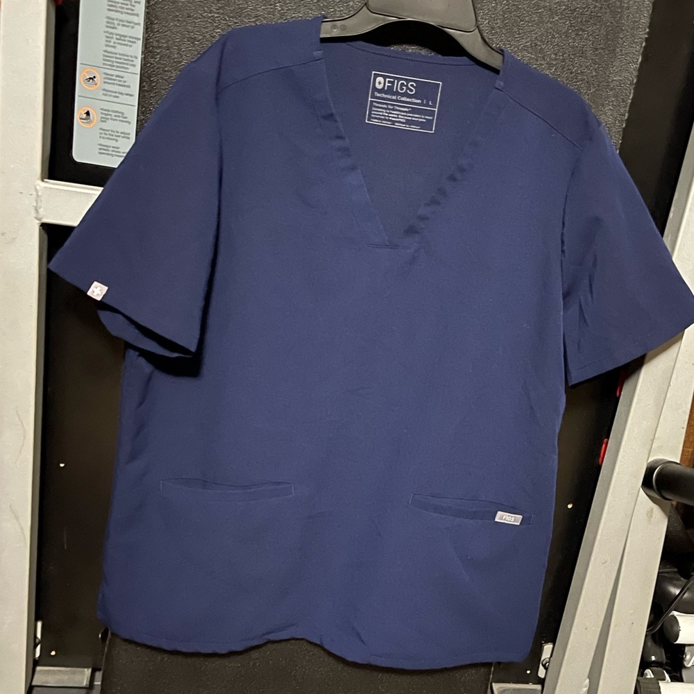 Figs Women's Blue Scrub Top